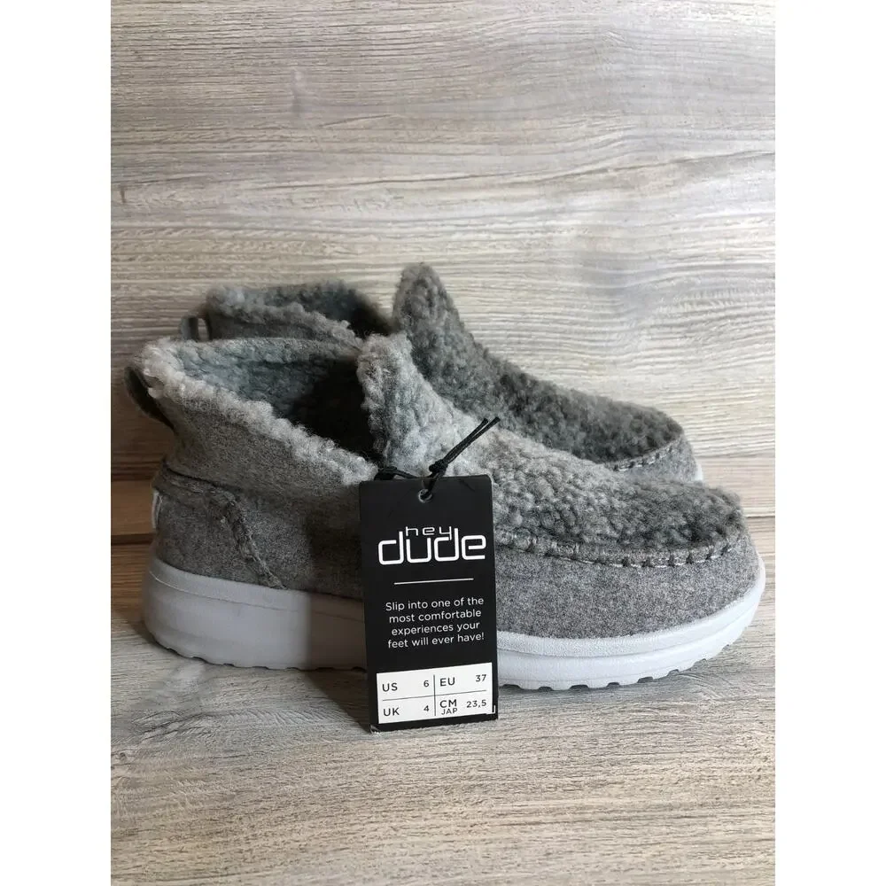 Hey Dude Womens Denny Comfort Boot Shoes Ombre Silver Dream 6 NWT - Picture 2 of 6